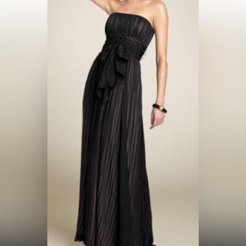 BCBG Max Azria black and gold gown
